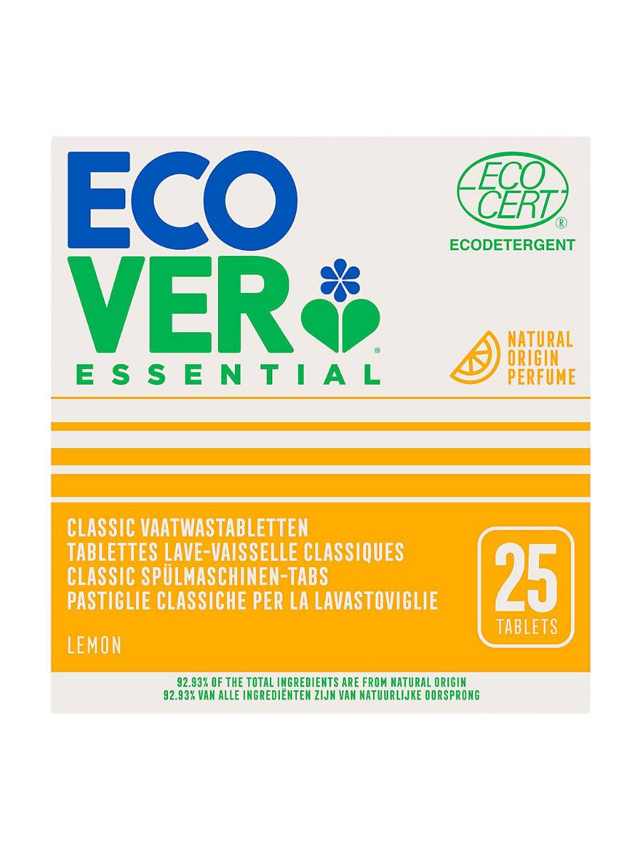 Экологичные таблетки для посудомоечной машины Ecover Essential 25шт (Ecocert)