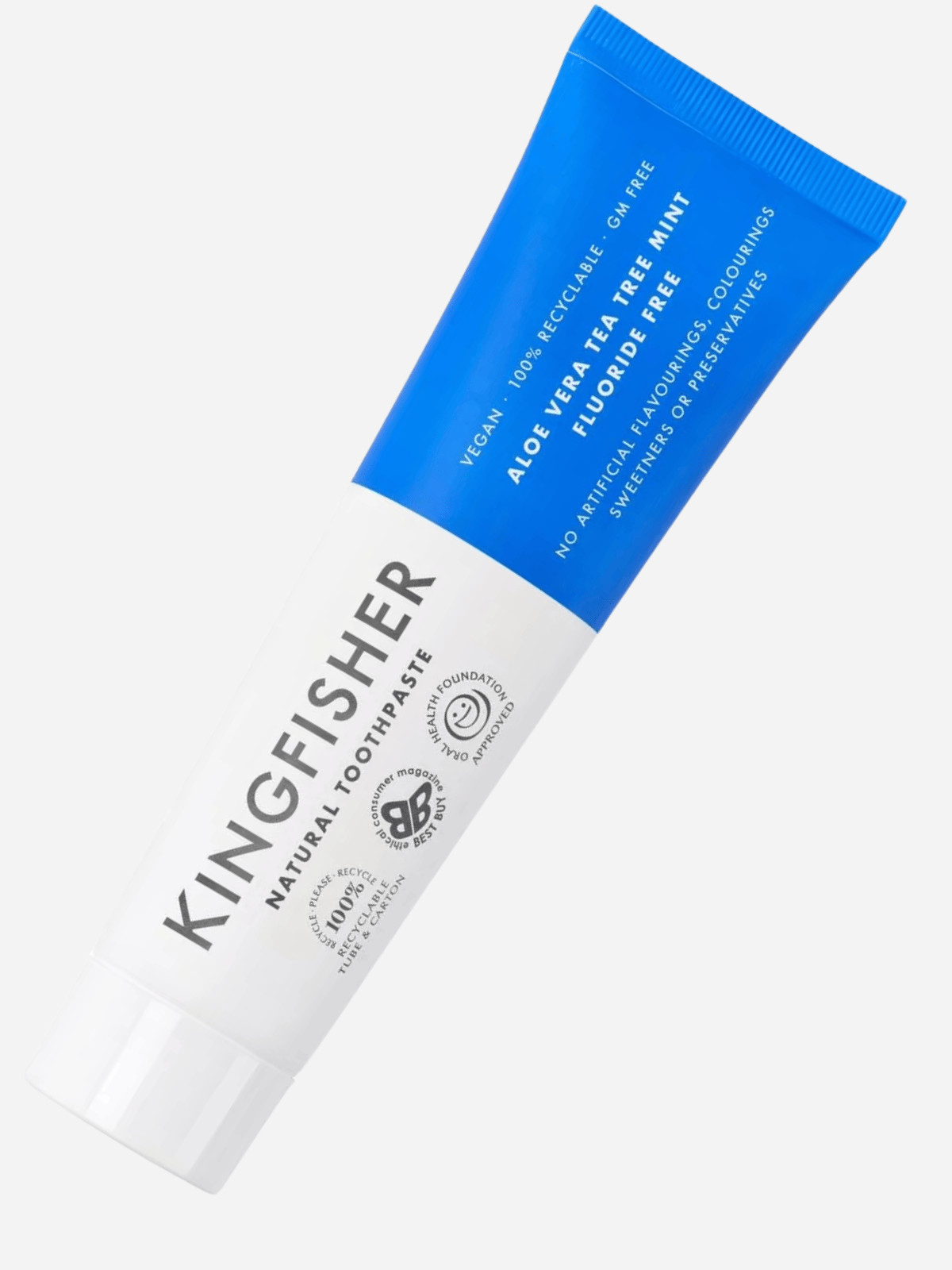 Натуральная зубная паста лечебная Kingfisher с экстрактами Алое Вера и чайного дерева 170г